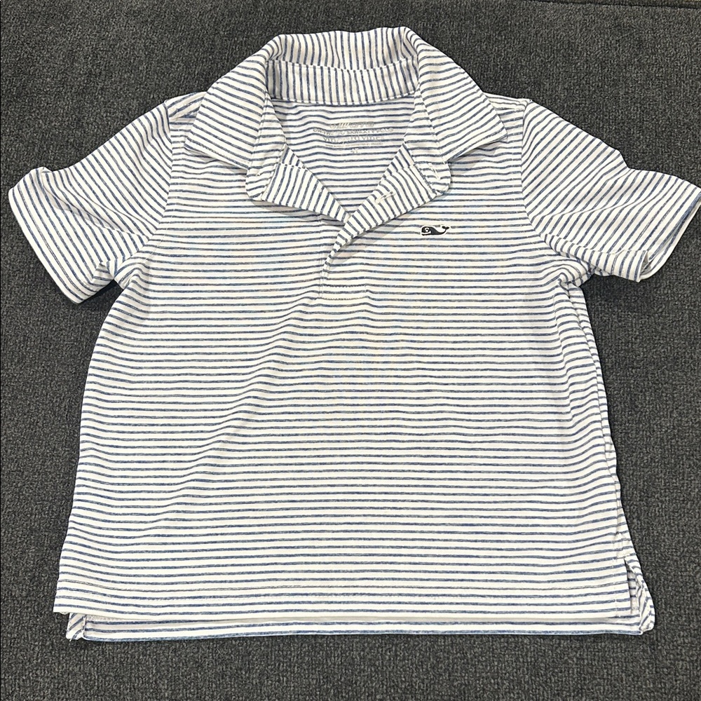 Vineyard Vines Navy Striped Polo Shirt
